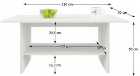 Masuta de cafea 110, PAL melaminat, woodline crem, TIFFY 12