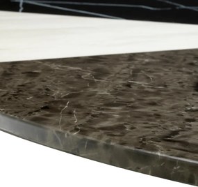 Masa Rotunda LUX din Otel, Marmura Artificiala, Tricolori 120cm