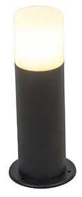 Lampă de exterior cu picior negru cu abajur opalescent alb 30 cm IP44 - Odense