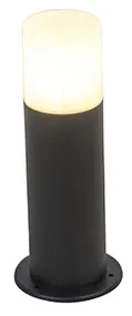 Lampă de exterior cu picior negru cu abajur opalescent alb 30 cm IP44 - Odense