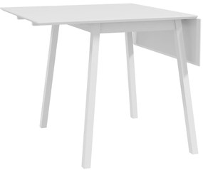 HOMCOM Masă de bucătărie pliabilă masă de dining pliantă cu blat rabatabil din lemn pentru 2 la 4 persoane alb | Aosom Romania