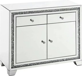 Comoda ATLANTA, alb/crom, 100x40x80 cm
