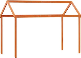 vidaXL Acoperiș Pat Copii, maro, 217x95,5x159 cm Lemn Mass Pin