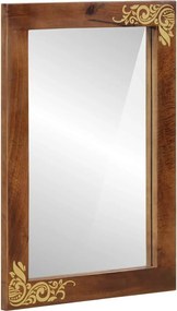 vidaXL Oglindă pentru baie cu oglindă Maro miere 70 x 50 x 2,5 cm