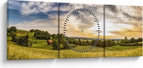Tablou cu peisaj (cu ceas) (90x30 cm)