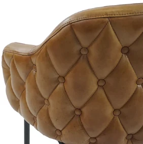 Scaun pentru bar din piele naturala ✔ model DELIO 65