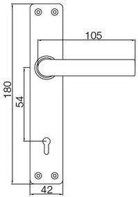 Maner cu sild distanta interax 54 mm model 701-74 (Culoare: Maro)