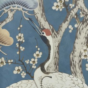 Tapet Kyoto Blossom, Prussian Blue, 1838 Wallcoverings, 6.53mp / rola