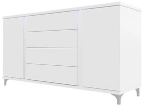 Comodă Aurelius 180 AR04 (Alb + Alb lucios). Promo -17%. 1058419