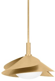 Lustra suspendata, Metal, Foita Auriu Vintage, BROOKHAVEN 39cm