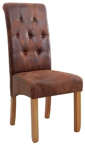 Set de 2 scaune design clasic Valentino whisky-maroniu A-37292 VC