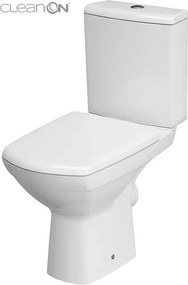 Set vas WC pe pardoseala Cersanit Carina New Clean On cu rezervor si capac inchidere lenta