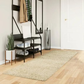 vidaXL Covor pufos &quot;PAMPLONA&quot; cu fire înalte, auriu modern, 80x250 cm