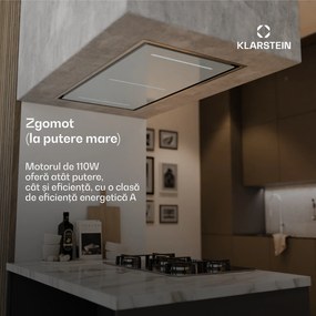 Klarstein Hota LuxeAir, 110 cm, WLAN + Bluetooth, LED, 750 m³/h, evacuare/recirculare, EEC: A