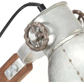 Lampa de birou industriala, argintiu, 58x18x90 cm, E27, rotund