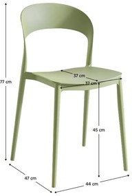 Scaun sufragerie Recibir (verde) . 1116465