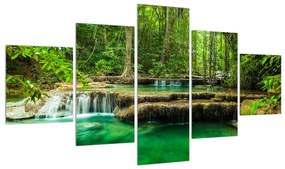 Tablou cu râu de pădure cristalin (125x70 cm), în 40 de alte dimensiuni noi