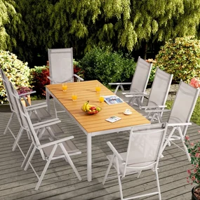 Deuba Set aluminiu gradina 1+8 - gri