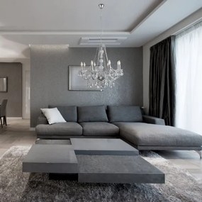 Lustră pe lanț MARIE THERESE 8xE14/40W/230V Searchlight 8888-8CL