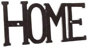 Decor de perete din fontă Home negru, 9,6 x 27 cm