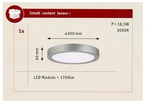 Paulmann 70655 - LED/17W Plafonieră LUNAR 230V