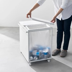 Coș de gunoi alb de reciclat din metal Tower – YAMAZAKI