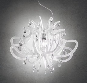 Lustra cu cristale Scholer design unicat realizata manual Lillibet M alb