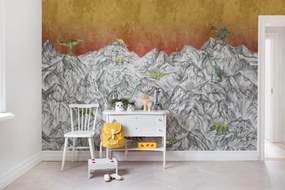 Fototapet, Dinosaur Mountain, Volcano, Rebel Walls