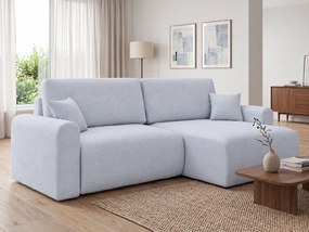 Set coltar extensibil reversibil NORDEN PAROS 250x140 cm, gri deschis