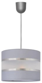 Lustră pe cablu HELEN 1xE27/15W/230V d. 20 cm gri/argintie