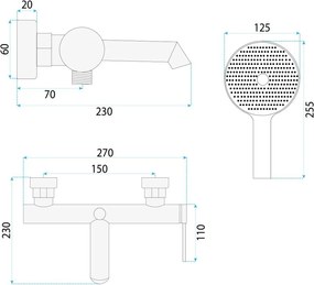 Baterie de cada Rea Foss cupru periat