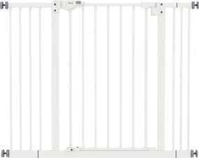 PawHut Poartă Extensibilă pentru Câini fără Șuruburi, Poartă de Siguranță Reglabilă cu 2 Extensii, 94-100 cm, Alb | Aosom Romania