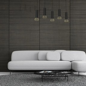 Lustră pe cablu DANTE 5xGU10/25W/230V neagră/aurie