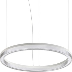 Lustra LED suspendata design circular CROWN SP D60 BIANCO