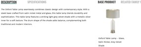 Veioza/Lampa de masa design decorativ Oxford nickel/gri