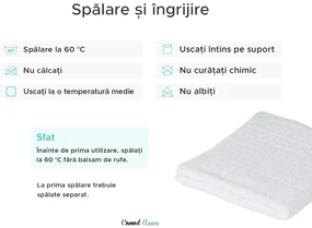 Prosop SOFT 50 x 100 cm alb, 100% bumbac