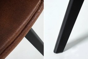 Set 2 scaune design scandinav Nordic Star microfibra maro antic