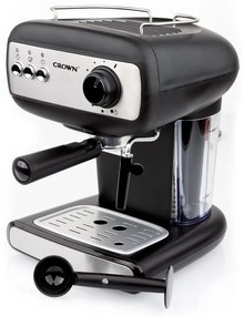 Espressoare Crown CEM-1525, 850W, 15 bar, 1.2 l, Încălzire cești, Abur, Rezervor mobil, Disc cremă, Negru