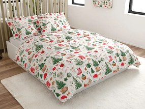 Lenjerie de pat din bumbac MAGIC CHRISTMAS albă Dimensiune lenjerie de pat: 2 buc 70 x 90 cm | 200 x 220 cm