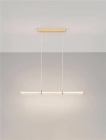 Lustra LED 2700K suspendata design liniar PHEME auriu periat