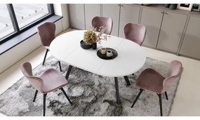 Masă de dining ARTUR alb/negru