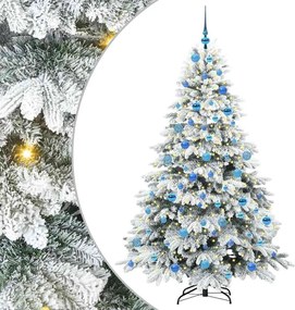 vidaXL Brad de Crăciun artificial cu 300 LED Alb 180 cm PE și PVC