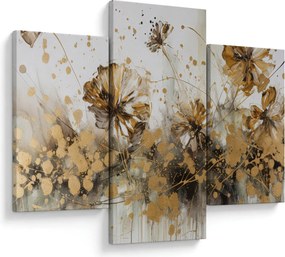 Tablou - pictură abstractă florală (90x60 cm)