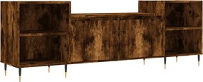 vidaXL Comodă TV, stejar fumuriu, 160x35x55 cm, lemn prelucrat