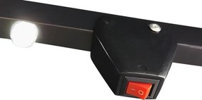 Umbrelă de soare de grădină LED, gri, 3 m, LINDAN