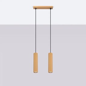 Lustră pe cablu Sollux SL.1555 KARBON 2xGU10/10W/230V auriu