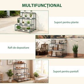 Outsunny Raft pentru plante, suport pentru flori, suport pentru grădină | Aosom Romania