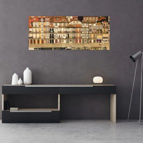 Tablou - Cartierul Waterfront, Portugalia (120x50 cm)