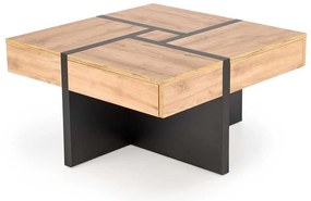 Măsuță de cafea Sevilla S, stejar kraft / negru