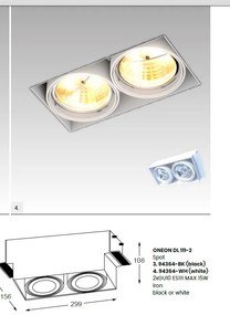 Spot incastrabil modern Oneon DL 111-2 alb